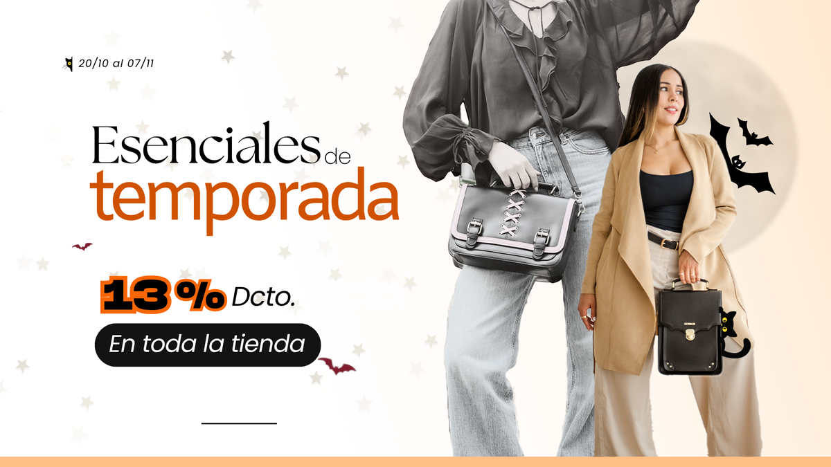 Esenciales de temporada · 13% Dcto. en toda la tienda
