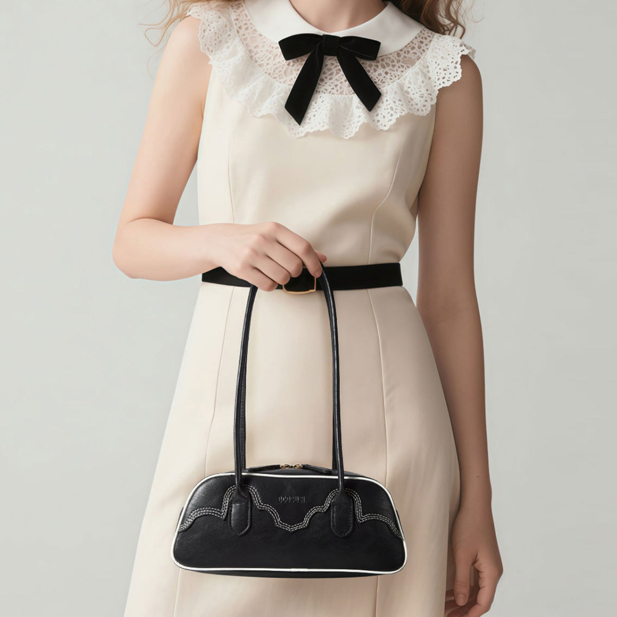 Cartera Evelyn Estilo Baguette de Cuero Vegano 2,6 L