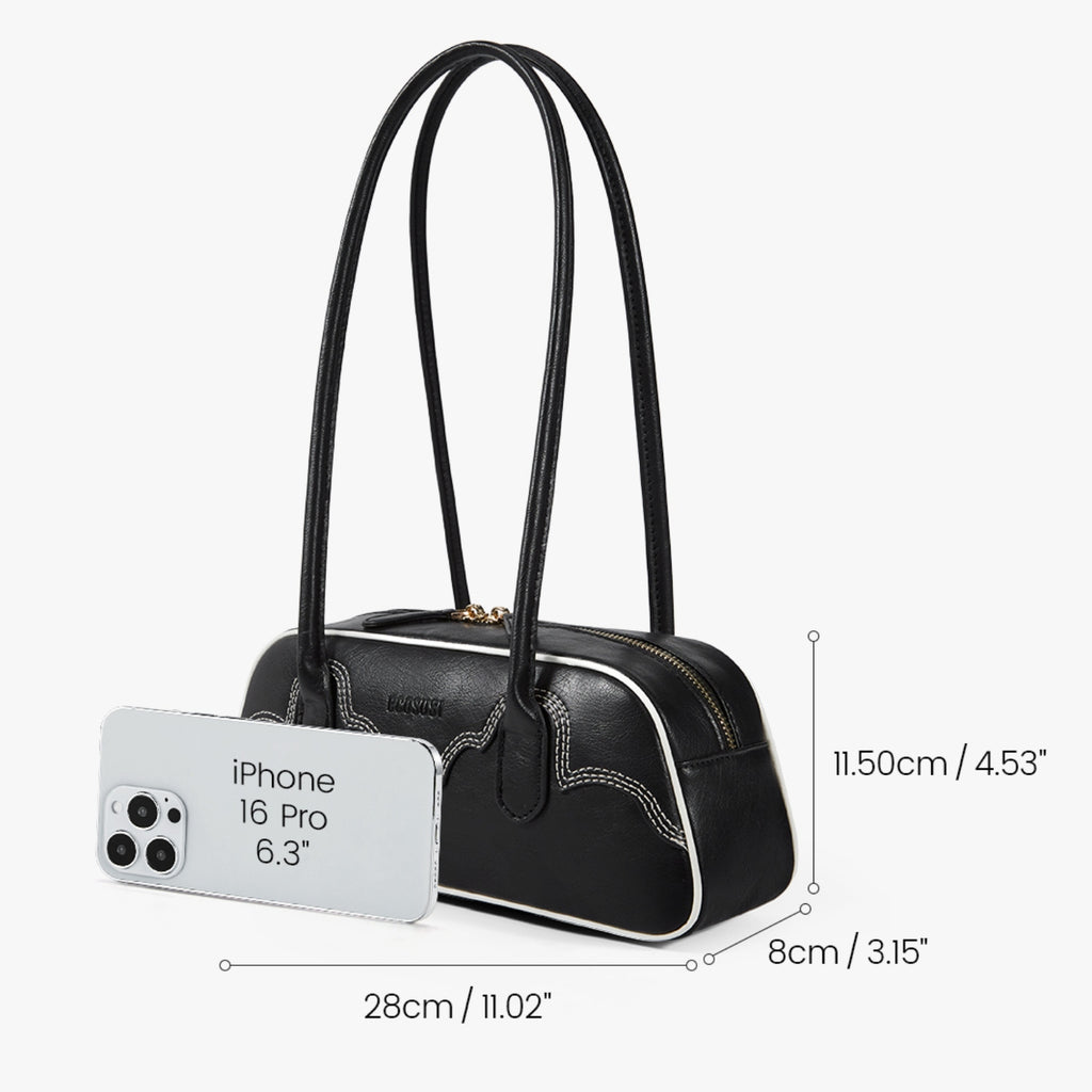 Cartera Evelyn Estilo Baguette de Cuero Vegano 2,6 L