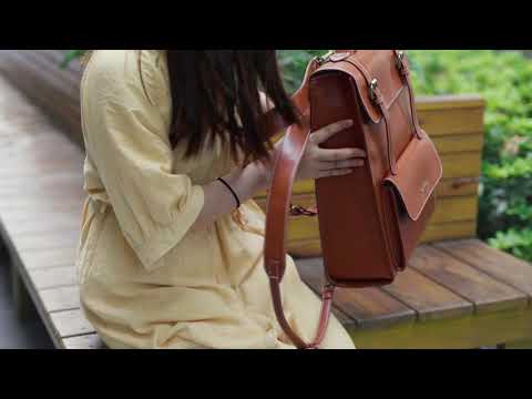 Video Ecosusi Mochila Vintage Camellia para Notebook 15.6"
