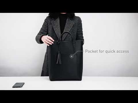 Video Ecosusi Mochila y Bolso Style Tote de Mano para Notebook 14"